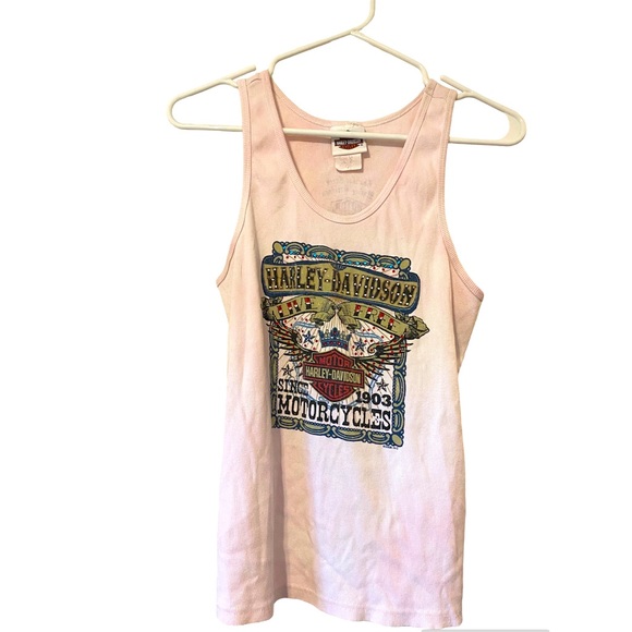 Harley Davidson light pink tank top - Picture 1 of 5
